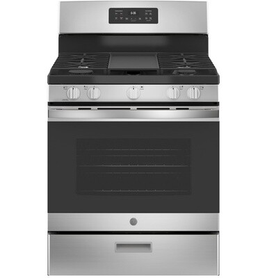 GE 30&quot; Free Standing Gas Stove 5 Burner S/S