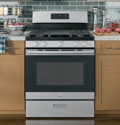 GE 30&quot; Free Standing Gas Stove 5 Burner S/S