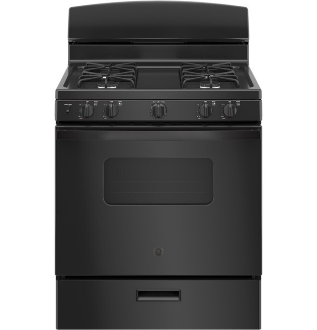 GE 30&quot; Free Standing Gas Stove Black