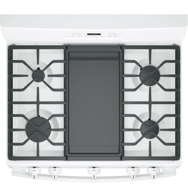 GE 30" Free Standing Gas Stove 5 Burner White