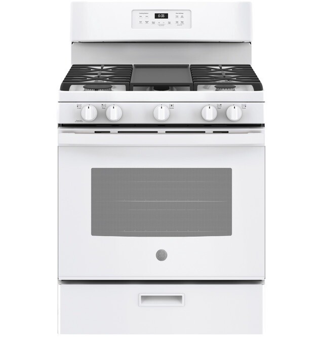 GE 30&quot; Free Standing Gas Stove 5 Burner White