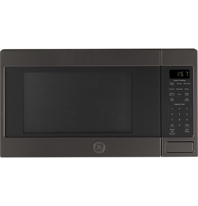 GE 1.6 Cu Ft Microwave Black Stainless