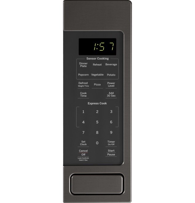 GE 1.6 Cu Ft Microwave Black Stainless