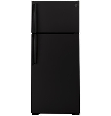 GE 17.5 Cu Ft Top Mount Refridgerator Black