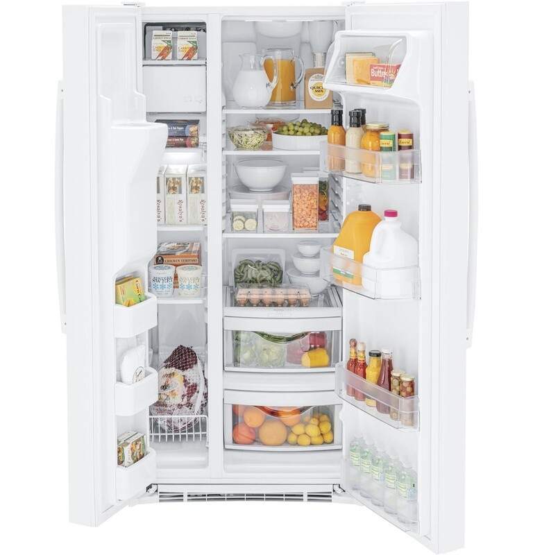 GE 23 Cu Ft Side x Side Refridgerator White