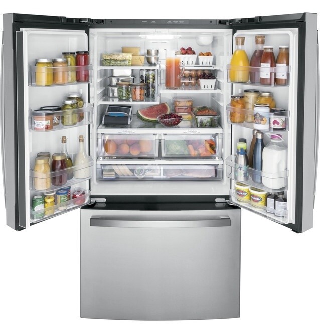 GE 27 Cu Ft French Door Refrigerator Stainless Steel