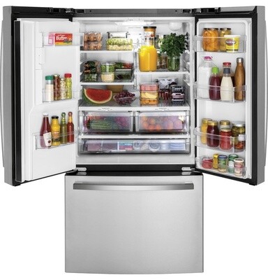 GE 25.7 Cu Ft French Door Fringer Print Resistant