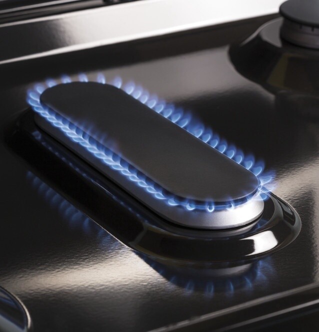 GE 30" Free Standing Gas Stove 5 Burner Black