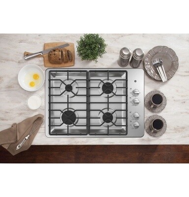 GE 30&quot; Gas Cook Top Stainless Steel