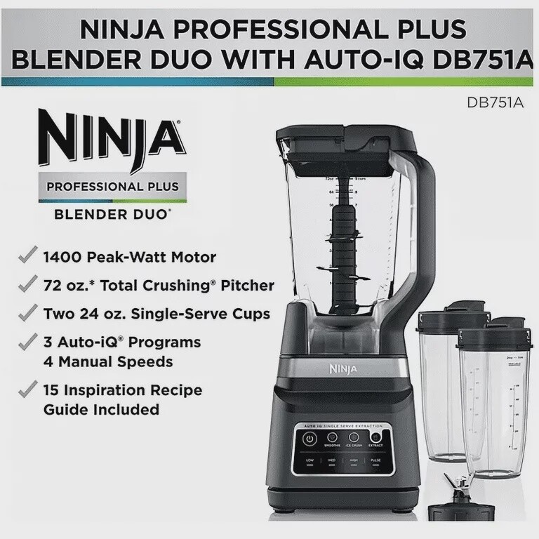 Ninja Professional Plus Blender DUO with Auto-iQ