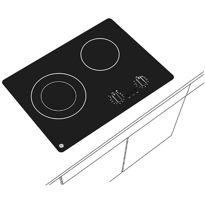 GE 36" Built-In Knob Control Electric Cooktop