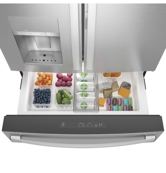 GE Profile 27.9 Cu. Ft. Smart Fingerprint Resistant 4-Door French-Door Refrigerator with Door In Door ENERGY STAR