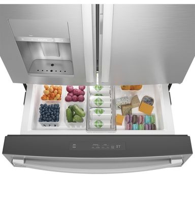 GE Profile 27.9 Cu. Ft. Smart Fingerprint Resistant 4-Door French-Door Refrigerator with Door In Door ENERGY STAR