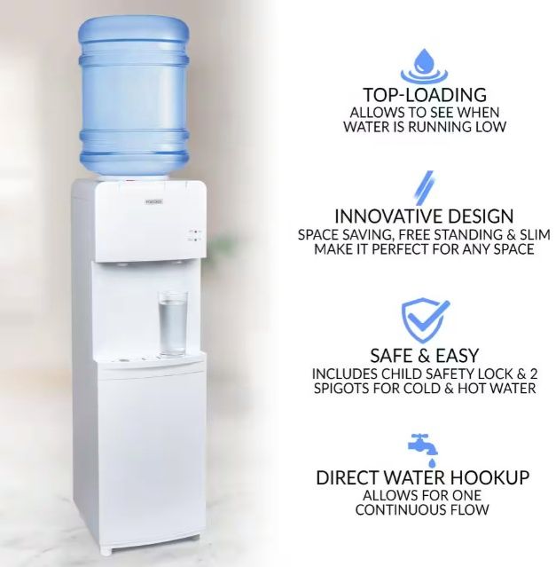 IGLOO Water Cooler in White with Hot and Cold Water Temperatures