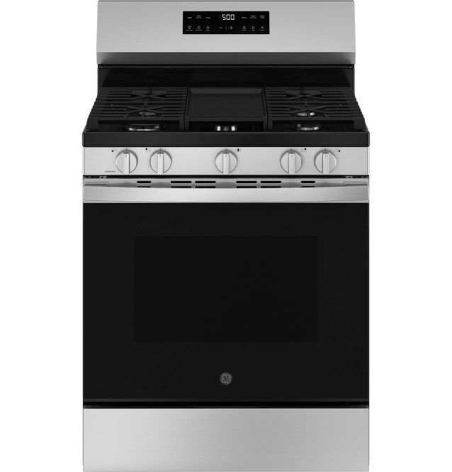 GE® 30&quot; Free-Standing 5 Burner Gas Range with Crisp Mode