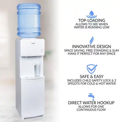 IGLOO Water Cooler in White with Hot and Cold Water Temperatures