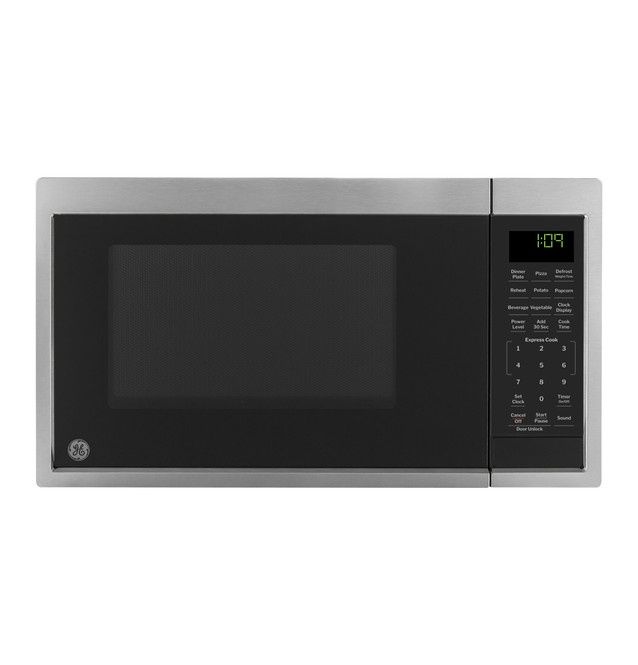 GE 0.9 Cu. Ft. Capacity Countertop Microwave Oven Stainless Steel
