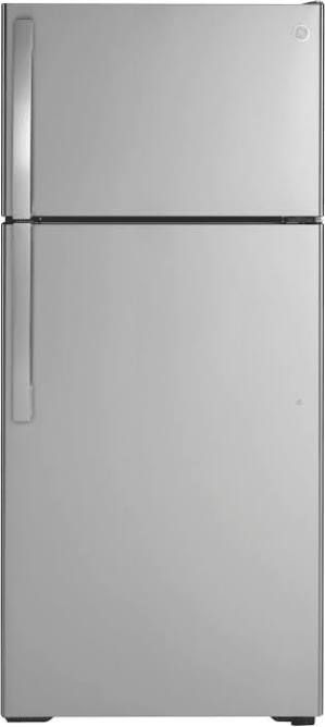 GE 16.6 Cu. Ft. Top-Freezer Refrigerator Stainless Steel