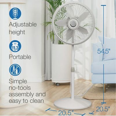 Lasko 18" Stand Fan White
