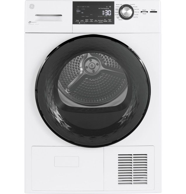GE ENERGY STAR 24" 4.1 Cu.Ft. Front Load Ventless Condenser Electric Dryer with Stainless Steel Basket