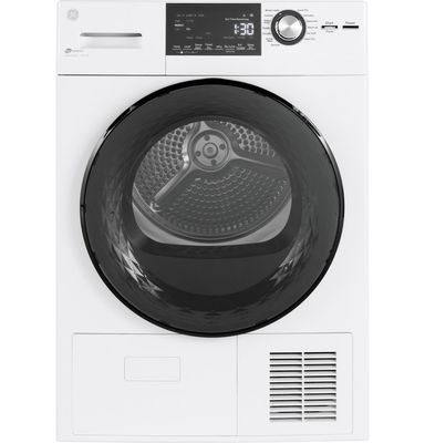 GE ENERGY STAR 24" 4.1 Cu.Ft. Front Load Ventless Condenser Electric Dryer with Stainless Steel Basket