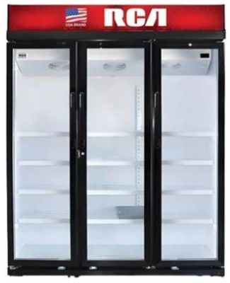 RCA 3 Door Glass Door Refrigerator - 45 Cu Ft