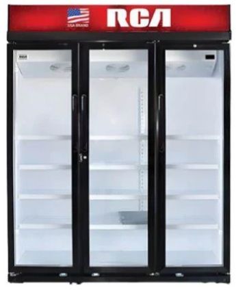 RCA 3 Door Glass Door Refrigerator - 45 Cu Ft