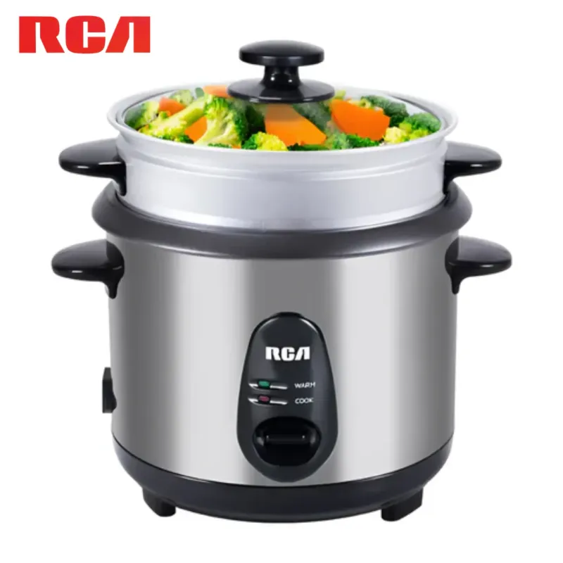 RCA Rice Cooper 20 Cup and Steamer Stainless Steel
