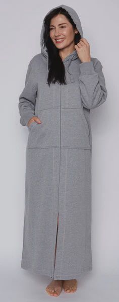 Kayanna Hooded Zip Front Robe