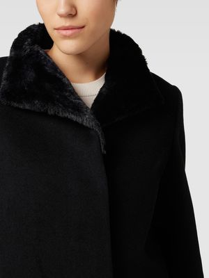 Cinzia Rocca Wool Black Coat Below Knee