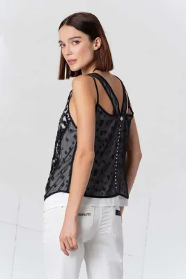 Elisa Cavaletti Bk/Wt Camisole