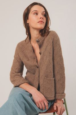 Indi &amp; Cold Camel Crochet Cardigan