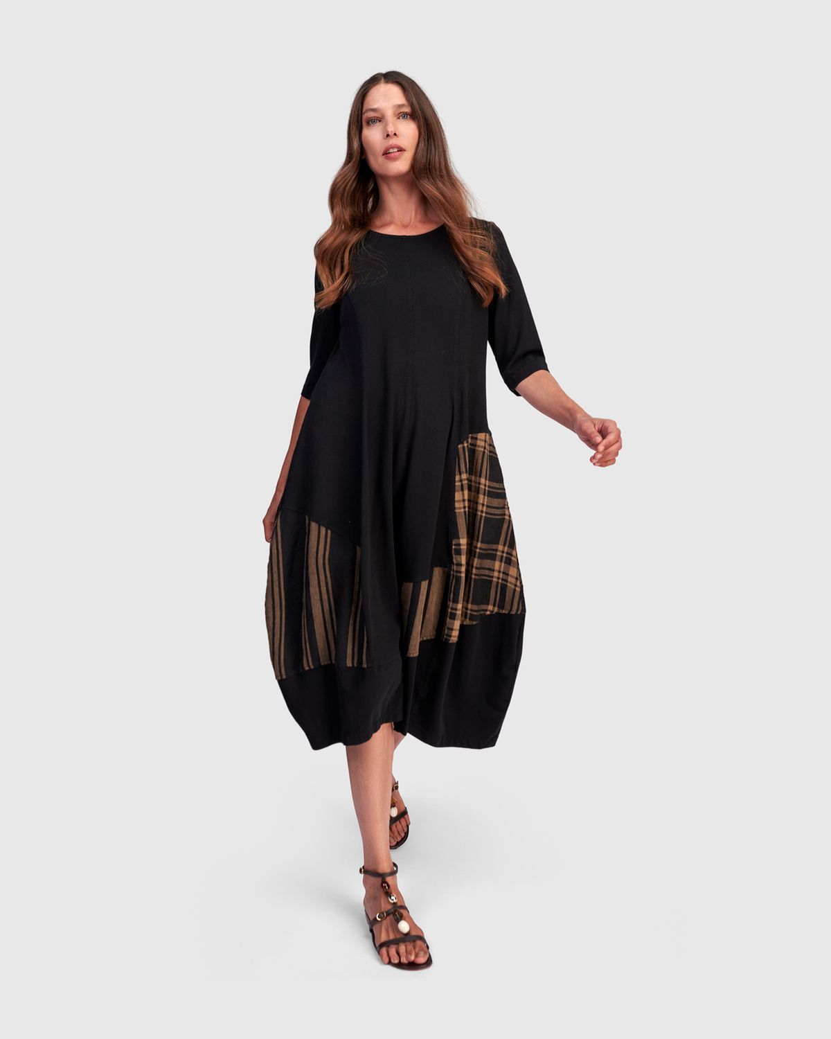 Alembika Terracotta/ Black Dress