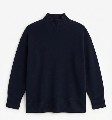 Hubert Gasser Navy Turtleneck Pullover