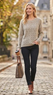 Indi &amp; Cold Beige Mélange  Sweater