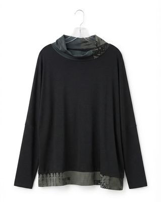 Naya Black Colour Panal Top #26212