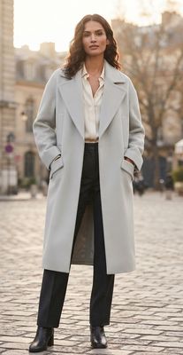 Naya Stone Coloured Coat #26279