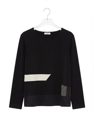 Naya Colour Panel Long Sleeve Top #26152