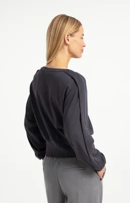 Yaya Light Weight Sweater with Folded Detail