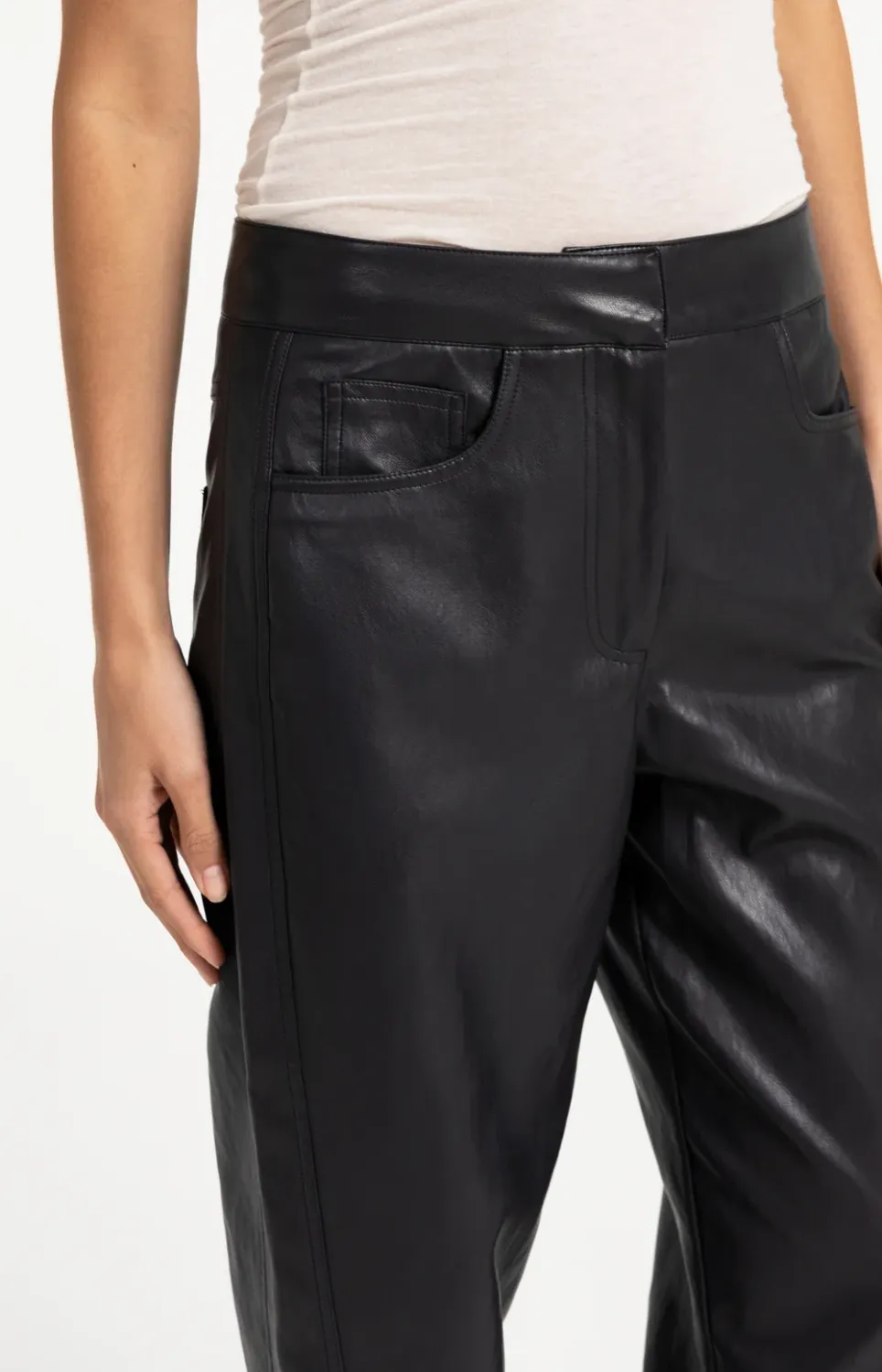 Yaya Faux Leather Trousers
