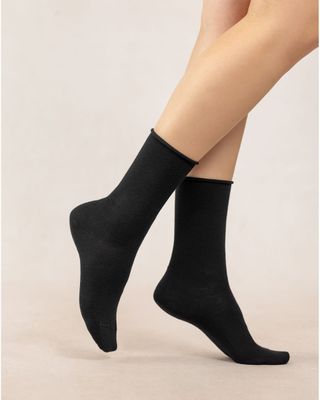Bleuforet wool socks with rolled edge