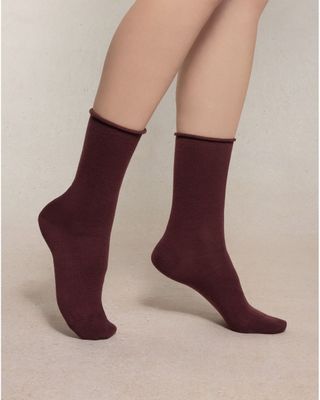 Bleuforet wool socks with rolled edge