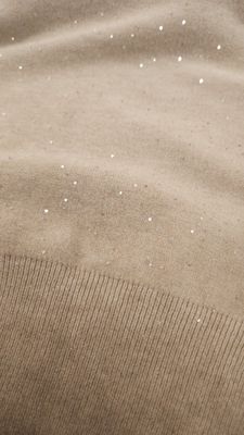 Maria Belletani Mocha Dyed w Sparkle Turtleneck
