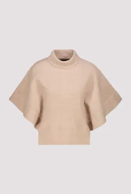 Monari Knitted sweater with short batwing sleeves
