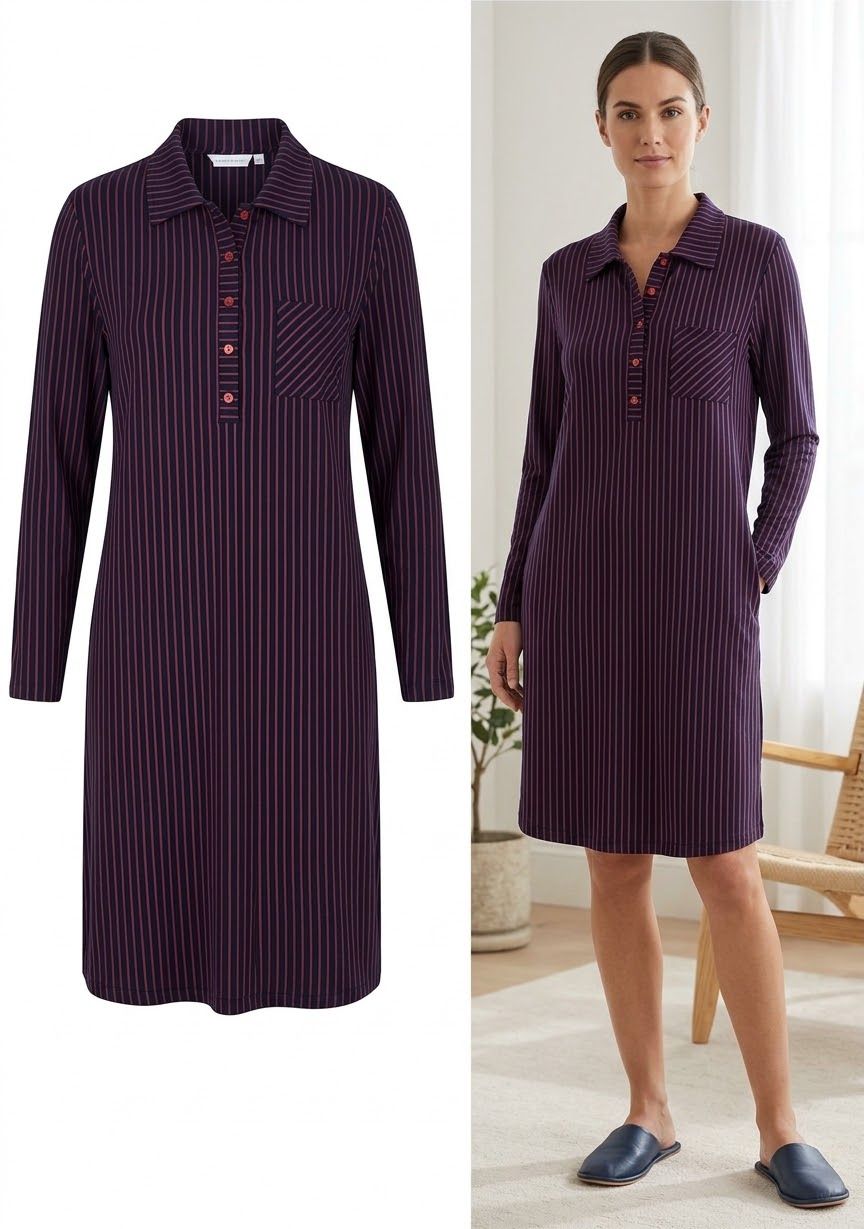 Ringella Navy Stripe Sleepshirt