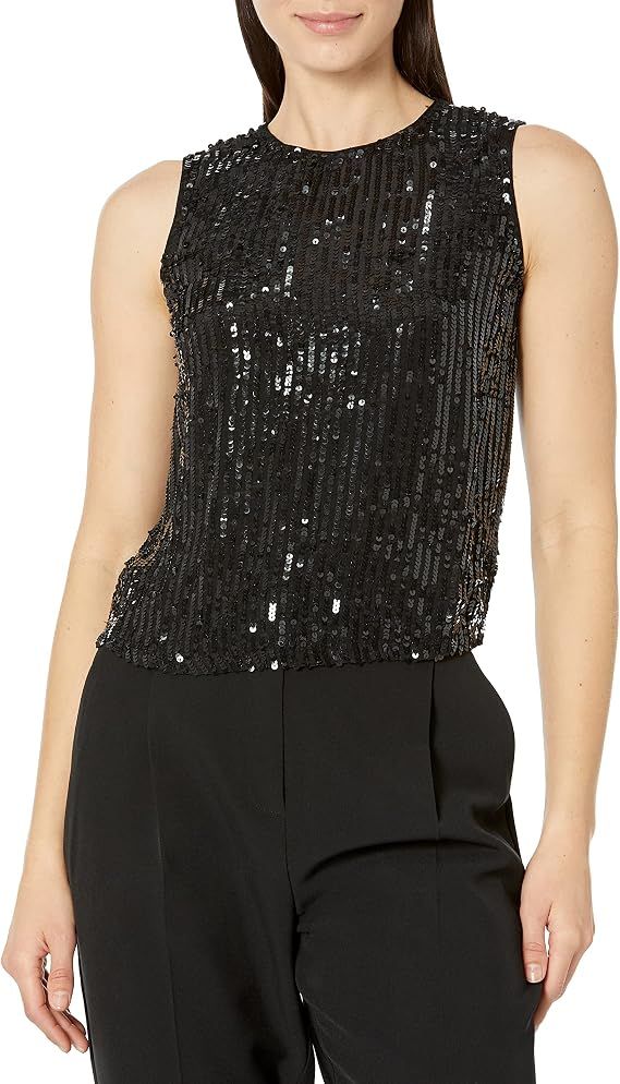 Velvet Sleeveless Sequin Tank Top