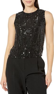 Velvet Sleeveless Sequin Tank Top