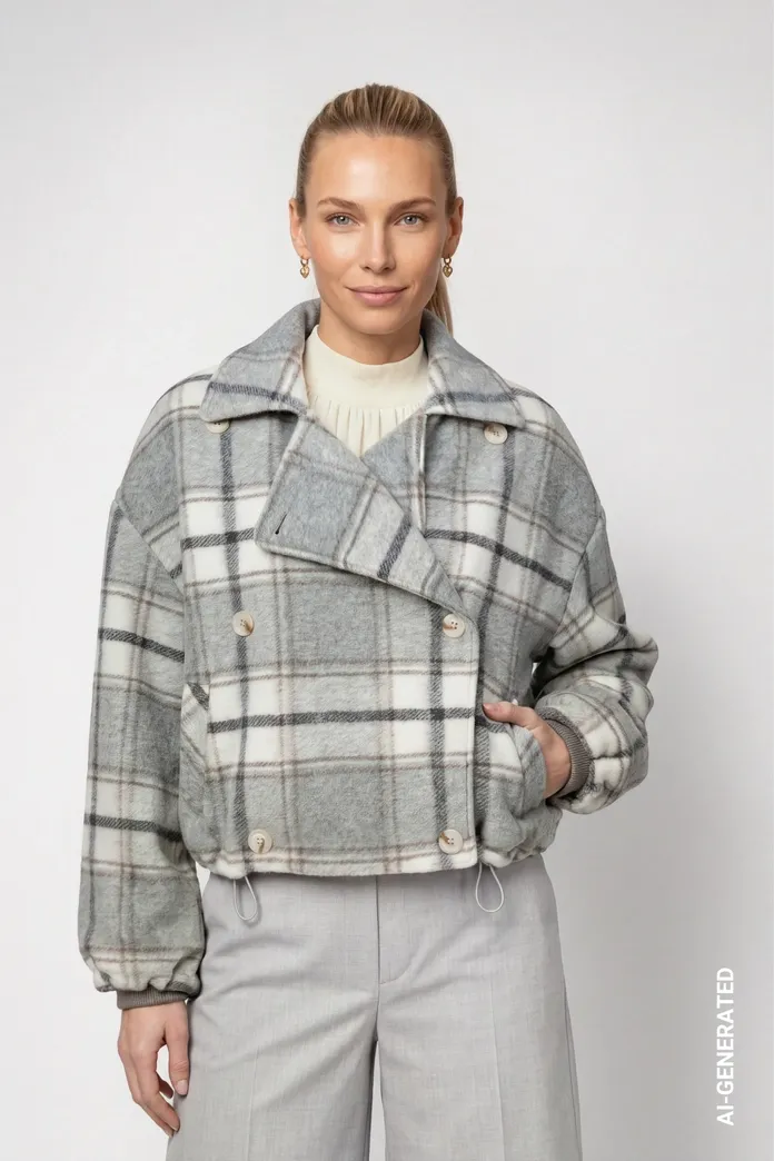 Monari  Jacket w chequered pattern