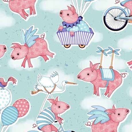 Aqua Pigs &amp; Bicylces - When Pigs Fly - SALE