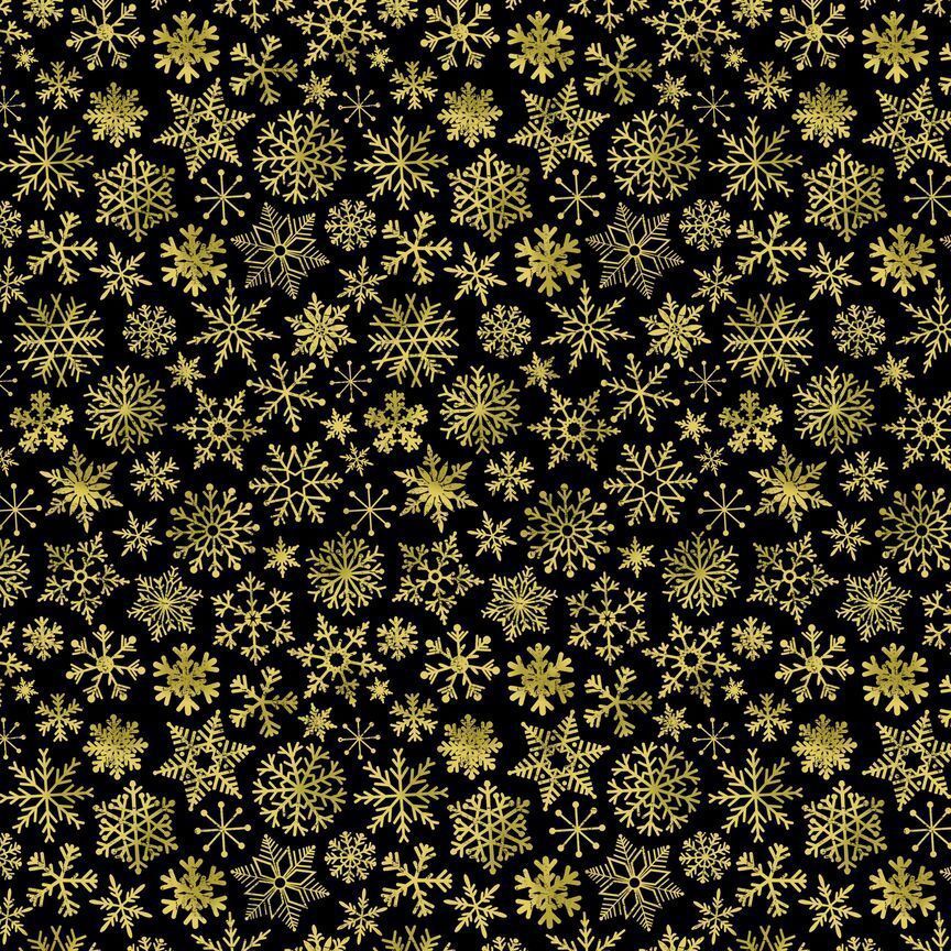 Snowflakes Black 108&quot;